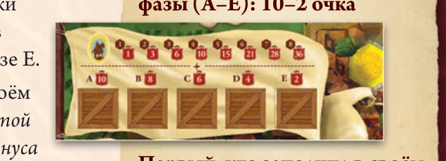 Очки за фазы на поле